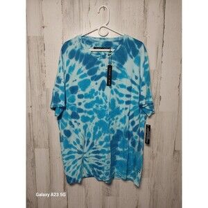 Edgar + Ash Tie Dye Tee Shirt Blue White 2XL
